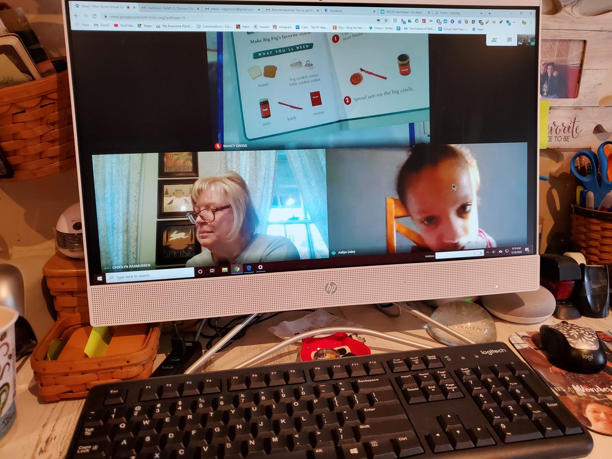 hegsmom3's tweet photo. When your students need a little something extra during virtual lessons. What we teachers do to make it possible. Make shift document reader for the win! 
@Gidneyaveschool 
@newburghschools 
#shoulderup #ilovewhatido https://t.co/8pVwIxazkW