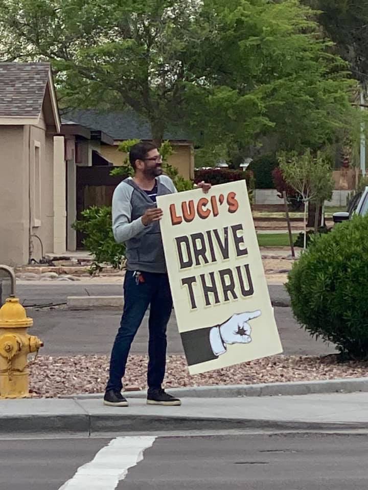 Thanks to all our lovely volunteers who held our support local sign over the last few days! We hope to see you in our drive thru 7am-8pm! #SupportLocal #ArizonaStrong  
.
.
.
#cenphx #centralphoenix #localarizona #localazlove