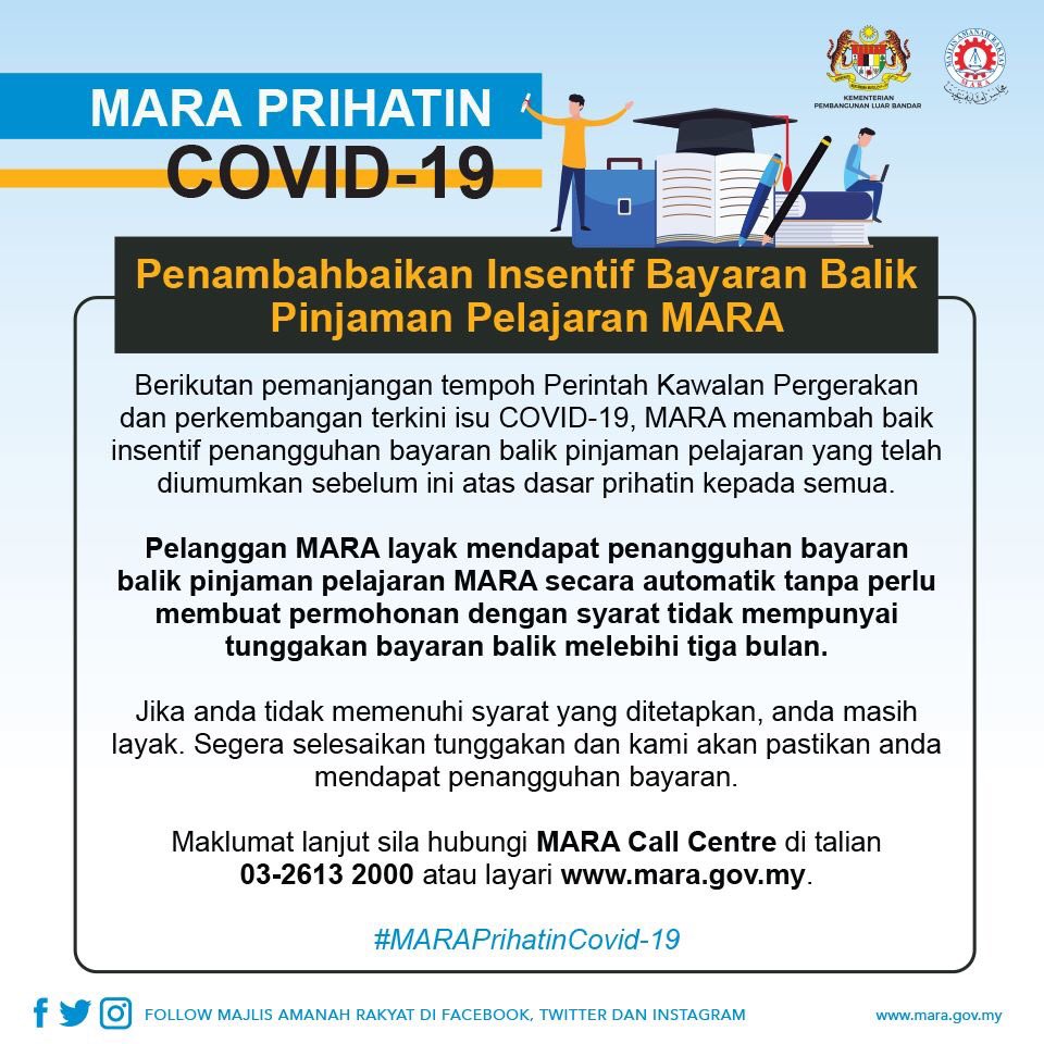 Majlis Amanah Rakyat A Twitter Penambahbaikan Insentif Bayaran Balik Pinjaman Pelajaran Mara Mara Maraprihatin Terimakasihmara Kplb