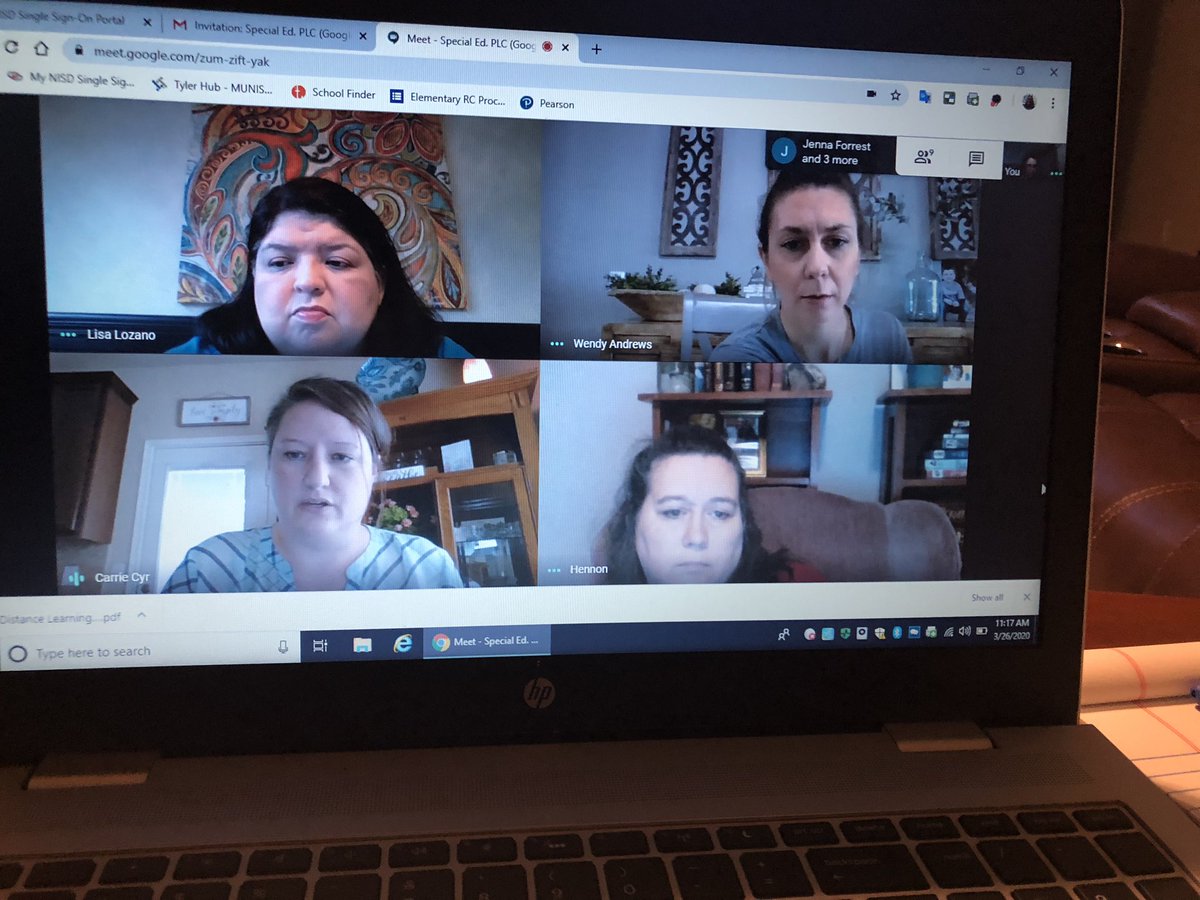 MsDeHoyosNISD's tweet photo. Getting adjusted to our “New Normal” and participating in PLC meetings with @lorimshaw #NISDCarson #Carsonlegends https://t.co/W3vAgPYKKP