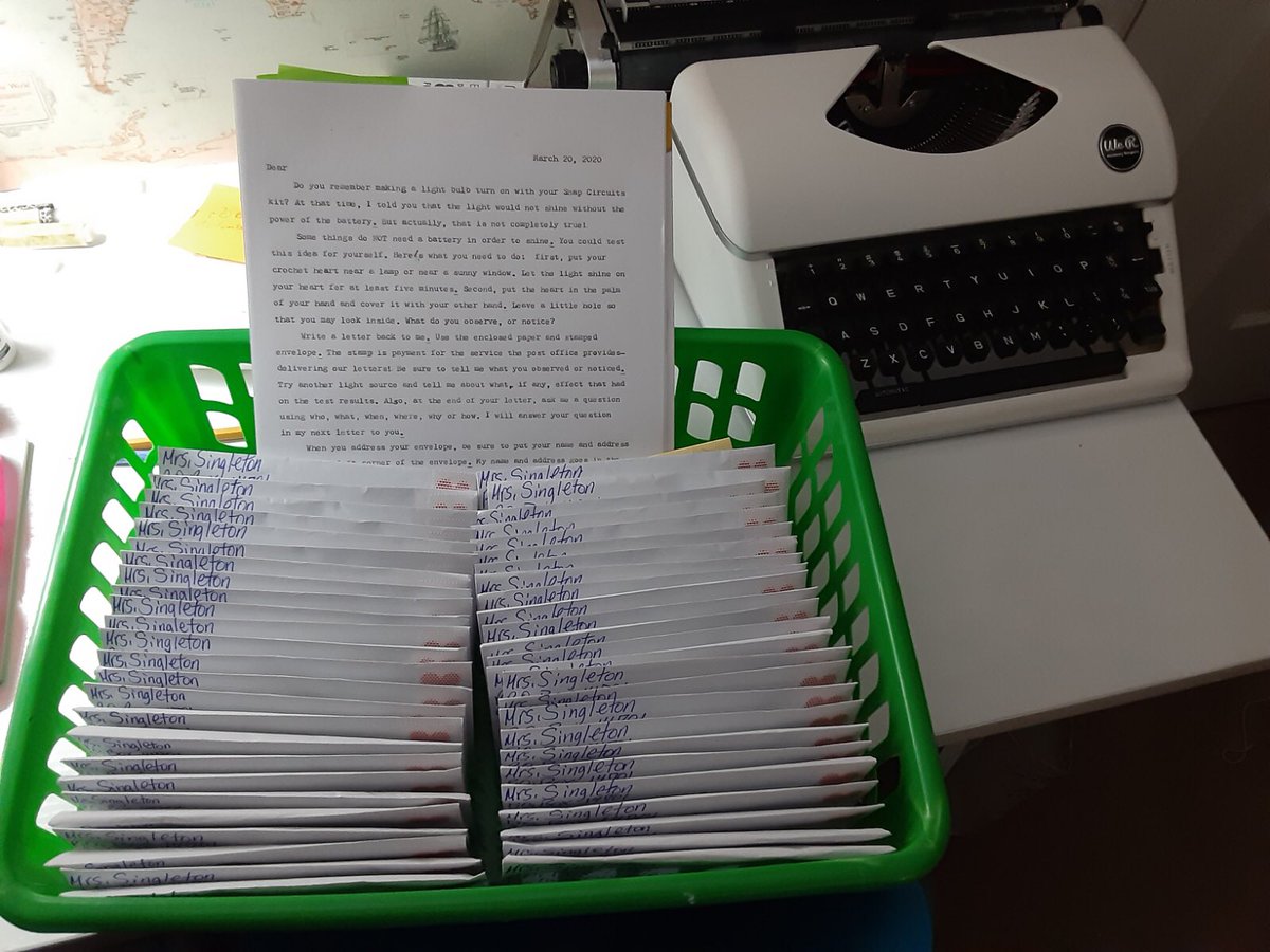 Myra_Sing's tweet photo. One of our #Amazing @ColsCitySchools teacher mailed each of her English Learners a letter, included a writing prompt, paper &amp; stamped envelope so they could write back..Great way to encourage writing, &amp; letting her students know she’s thinking about them #CCSESLstories #Teachers https://t.co/l0iECA239E