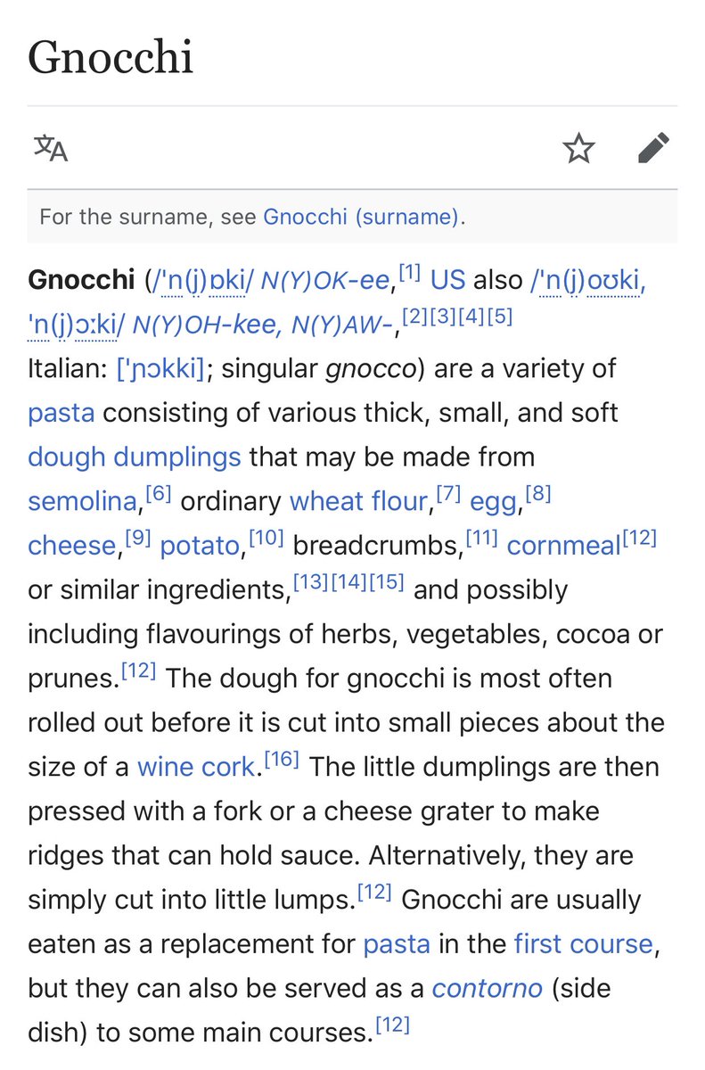 As I was perusing gnocchi recipes today, I saw that in the Wikipedia article about gnocchi, someone casually mentions both cocoa and prunes. WTF. That said, there are some semi-plausible cocoa gnocchi recipes out there. Prune gnocchi, I don’t believe there can be.