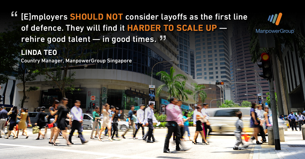Saving jobs is key priority in this #COVID19 downturn — and businesses can afford to be more sensitive to doing so, says Linda Teo, Country Manager, ManpowerGroup Singapore. #WorkSmart channelnewsasia.com/news/singapore…