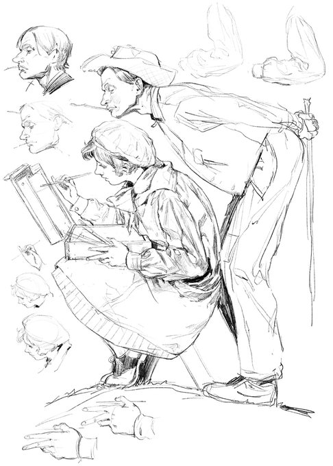 Norman Rockwell study "The Critic"
Done in Procreate 