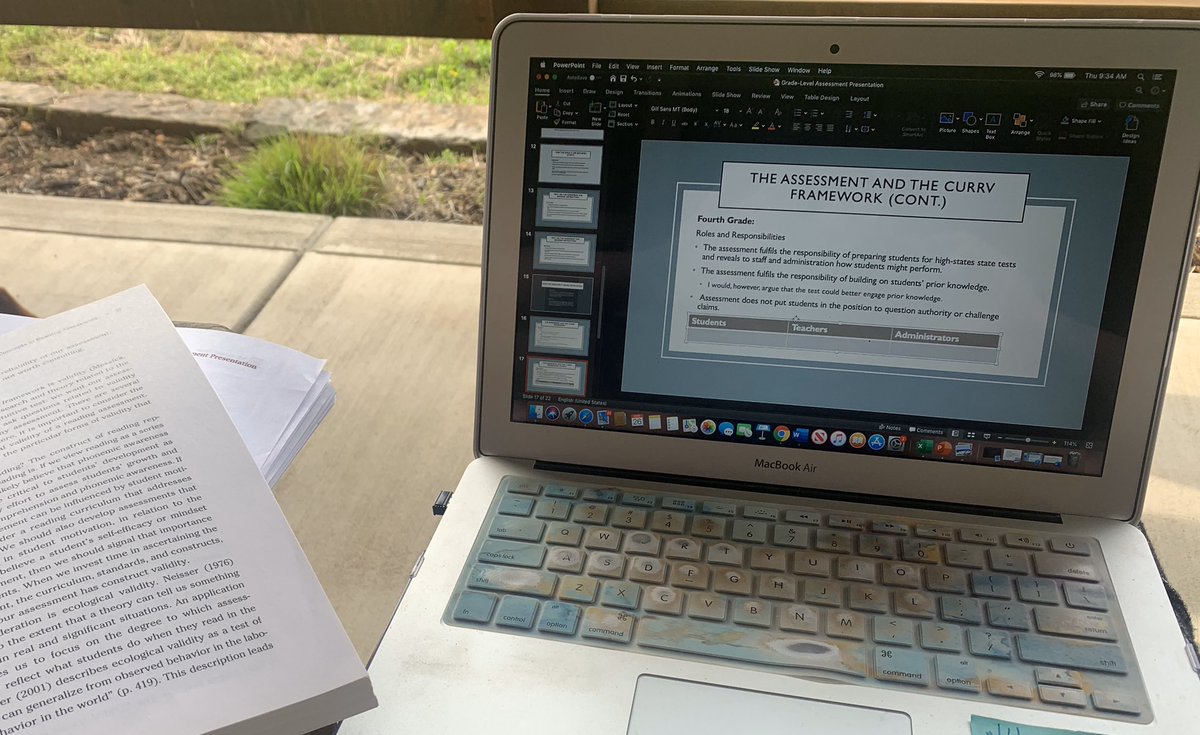 SaraPierce92's tweet photo. Pretty much spent the whole day outside. I even did my homework outside. I also mowed the yard, went for a run, and worked in my flower beds. I even saw a 🐍. Ugh! #MCR1Pride @MustangCulture @mcr1_nhs @council_mc https://t.co/BRH4jKYz95