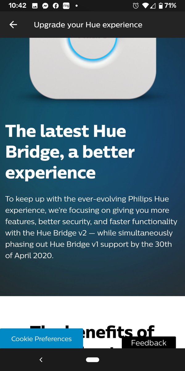 SteveKnows's tweet photo. @tweethue @run1fast Hello I have the same issue I don't get  any upgrade offer. Just info on the v2 and that you won't be supporting v1 anymore and instructions on how to migrate to a new v2 bridge.. Nothing about being shoe to upgrade at a discount.. please advise... https://t.co/EpKPlKaZce