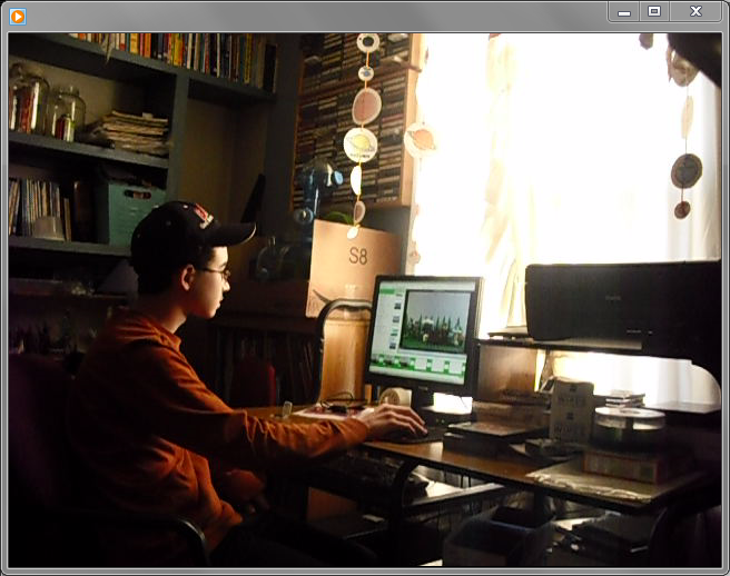 Topplenaut's tweet photo. This is a frame from a video of me in 2012 editing a video. It is now 2020, and I am in that same room (which is now my bedroom) editing this video as part of a behind-the-scenes video about me making the video that you see on the screen in the frame below. #Topplenaut https://t.co/TsDkU9T9hm