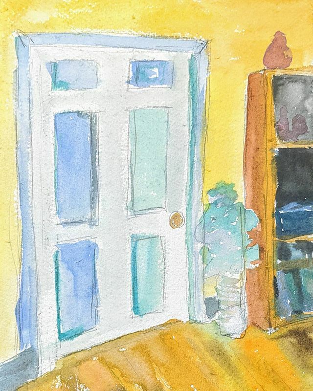 PlateausLunar's tweet photo. #bal_draw day 7. One week of art!  Something I found.  It's really weird.  I've lived in this apartment 15 years and I've never noticed this closed door.  I'm going through it!  #mysteriousdoor #sketch #watercolor #sketchaday #arteveryday #curious #khadi… https://t.co/spzd6FXZSf https://t.co/k6xdhapPOB