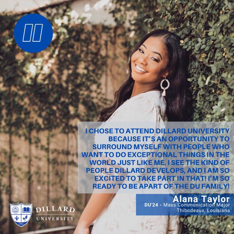 Admissions_DU's tweet photo. We wanna give a special s/o to @sincerelyalanaa. Alana is from Thibodeaux, LA and will be majoring in Mass Communications with the class of DU24 next Fall. She’s excited to be apart of our DU family, let’s show her some DU love!!! 💙 #du24 #MYDU #geauxbleu #bleedbleu https://t.co/GcUexOrt0f