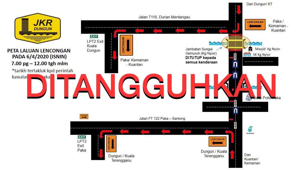 Makluman penangguhan penutupan jalan