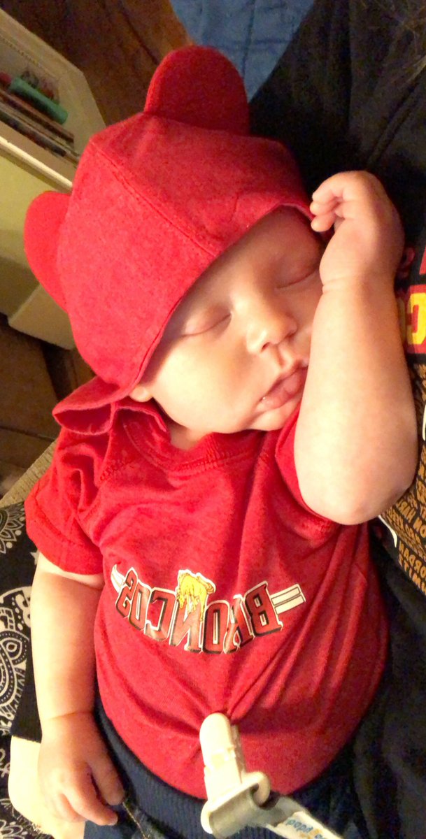 KGroettumVesel's tweet photo. My #babyBronco attended his first staff meeting and School Board meeting today! We figured he should dress the part for such momentous occasions. Check out those ears! π
I hope he loves being a Bronco as much as I love being a Bronco. β€οΈπ΄π #BroncoPride #Classof07 #Classof38 https://t.co/TIRCeueWjD