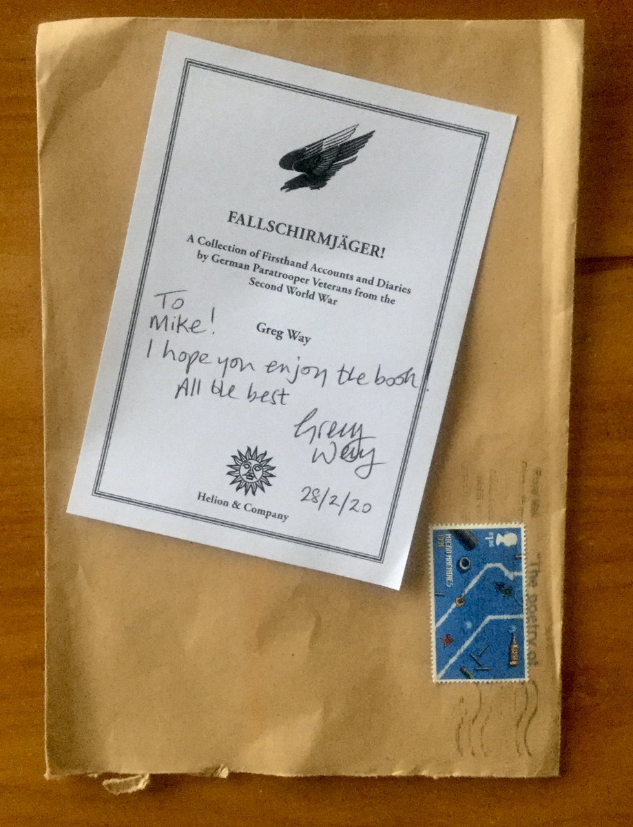 Received this in the post.Signed  #book plate from Greg Way who was kind enough to sign and post it to me. #Author of FallschirmjagerLooking forward to receiving the book (pre ordered with  @booktopia ) to have a read of it.Thankyou sir. #Fallschirmjager  @Fallschirmjger5