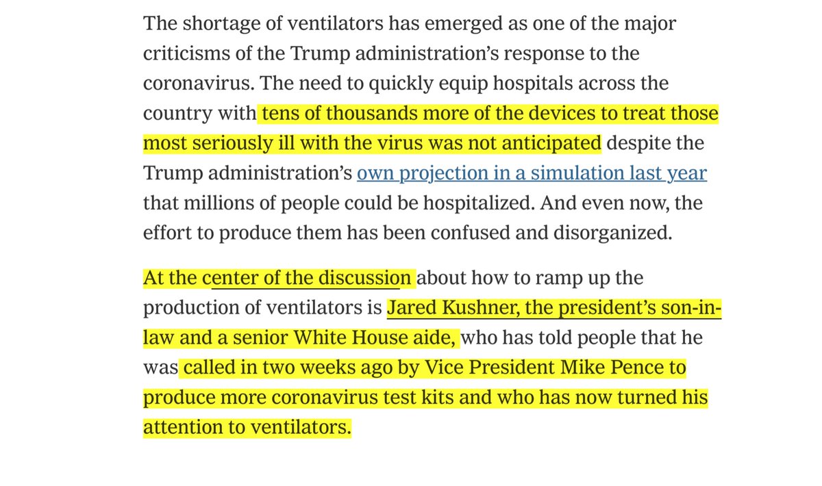 3rd buried lede  @jaredkushner is in charge of the ventilator “project” right same guy who’s WhatsApping with MbS-bone sawYup Boy Wonder’s ineptitude Strikes again