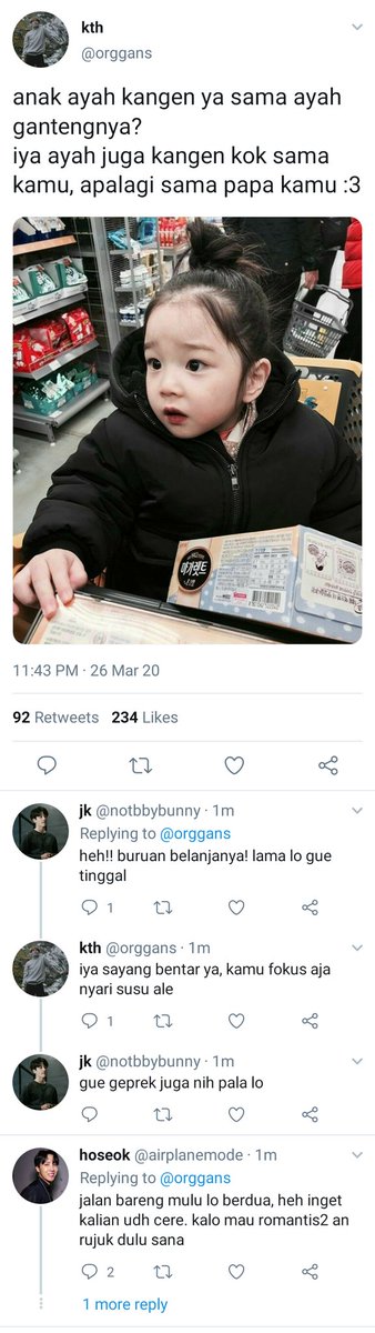 sceneRaa's tweet photo. [TAEKOOK AU LOKAL]
–our love

Hanya bercerita tentang Taehyung dan Jungkook yang sudah berpisah karena sebuah kesalahan namun memutuskan untuk tetap menjalin hubungan demi anak semata wayangnya, Aleta. https://t.co/AczWFSYUOg
