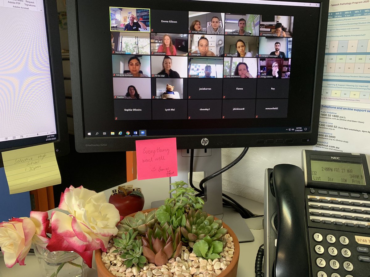 EGibsonNPS's tweet photo. Will this be the new norm? Zoom staff meeting, with @gregnps leading the way.  @newingtonpublic https://t.co/xQWMOcOigl