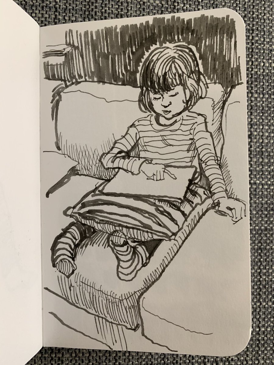 17 March (cont). Finished sketch of Juni. 