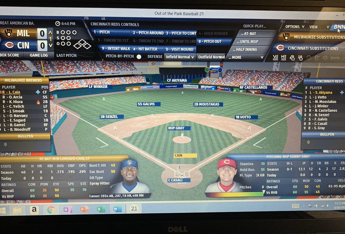 ToddBillhimer's tweet photo. 2020 Opening Day thanks to Out of the Park 21 Baseball on the computer. #COVID19 https://t.co/cgepGuZqXW