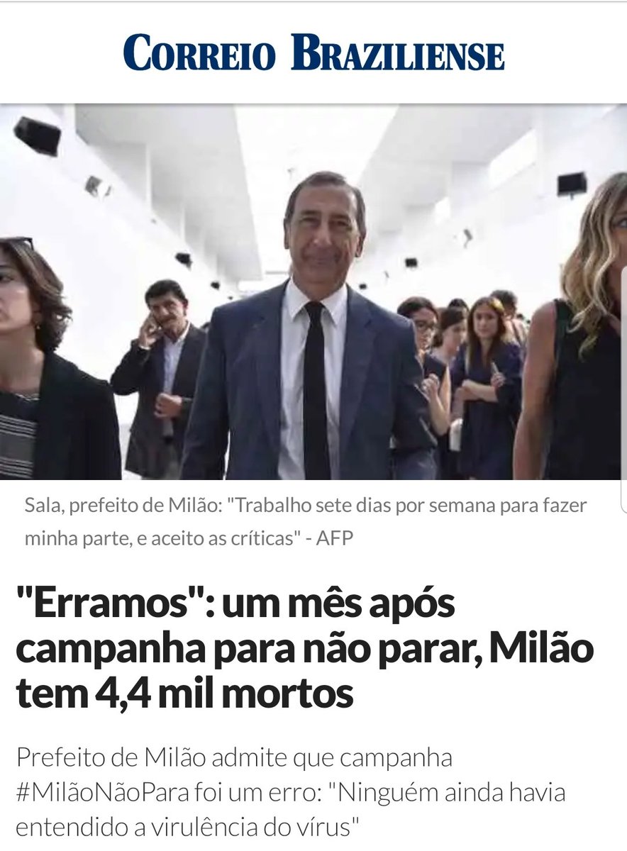 DinarteAssuncao's tweet photo. O governo de Messias lançou uma campanha para o Brasil não parar, como se alguém estivesse propondo ficar em casa para sempre. Trazemos imagens de antes e depois de Milão, que fez a mesma coisa https://t.co/dmWLRHSjUP