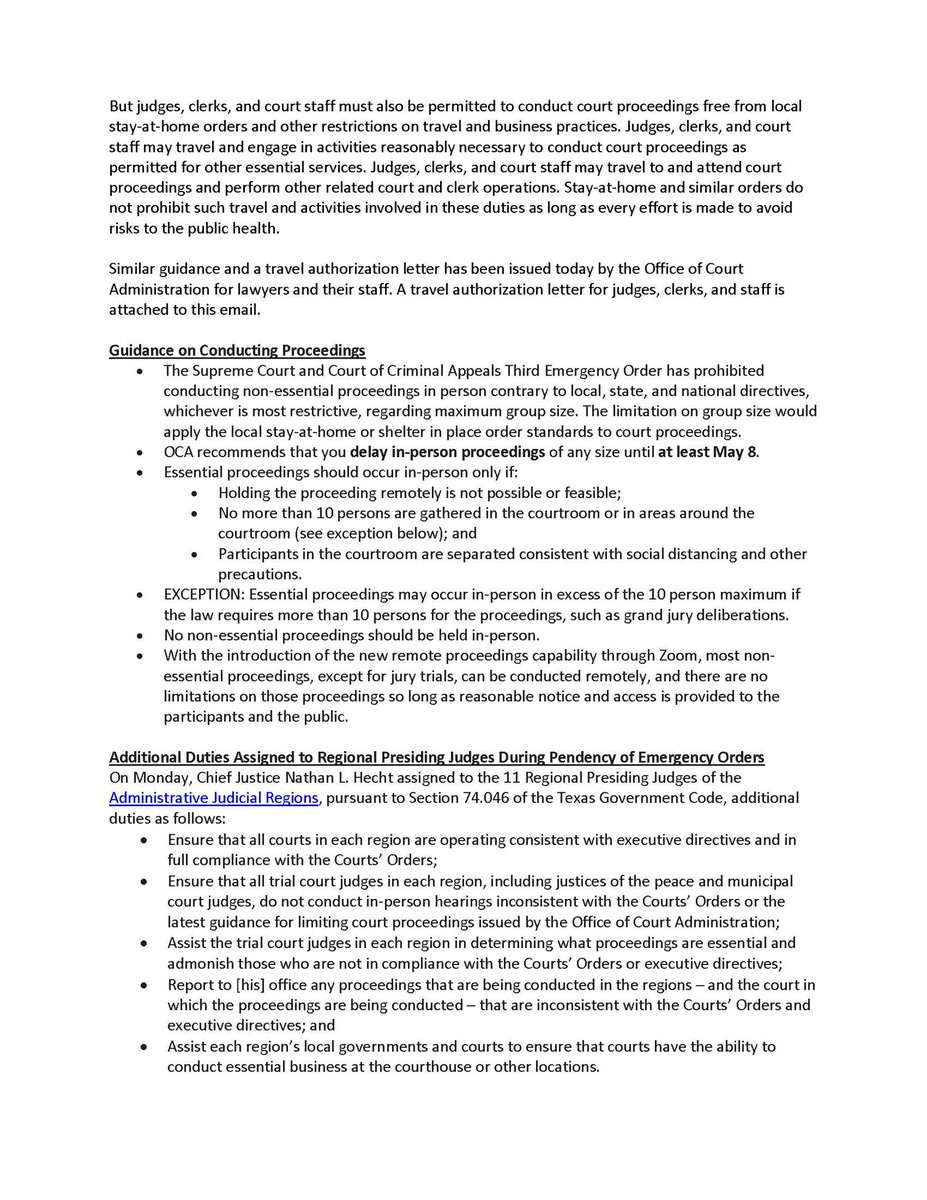 TxCourts's tweet image. Updated guidance #4 released for the Texas Judiciary in response to novel coronavirus (COVID-19) #TXCourts