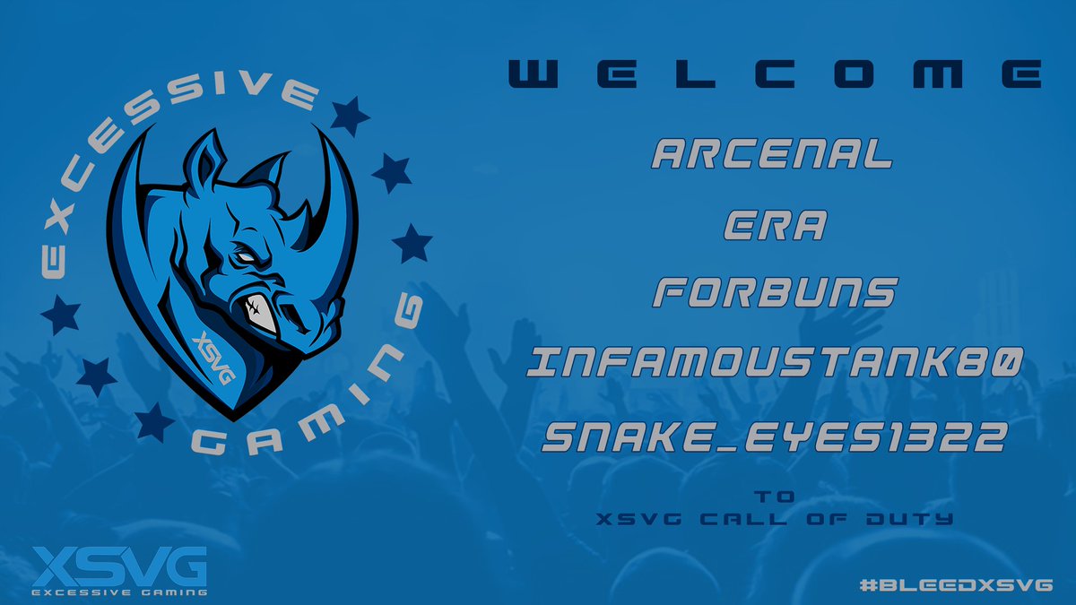 xsvgg's tweet photo. Please join me in welcoming @eyes1323 @RekeSupreme @TwitchForkbuns @infamousTank80 @Erraticaal to the XSVG Family &amp; @CallofDuty Team!!! #BleedXSVG https://t.co/MbCnudxOlc