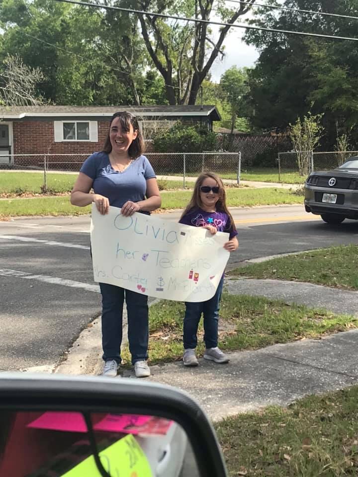 WhiddonAngela's tweet photo. My teachers miss their students! Neighborhood parade!#cherrystrong https://t.co/aXJShUTf3B