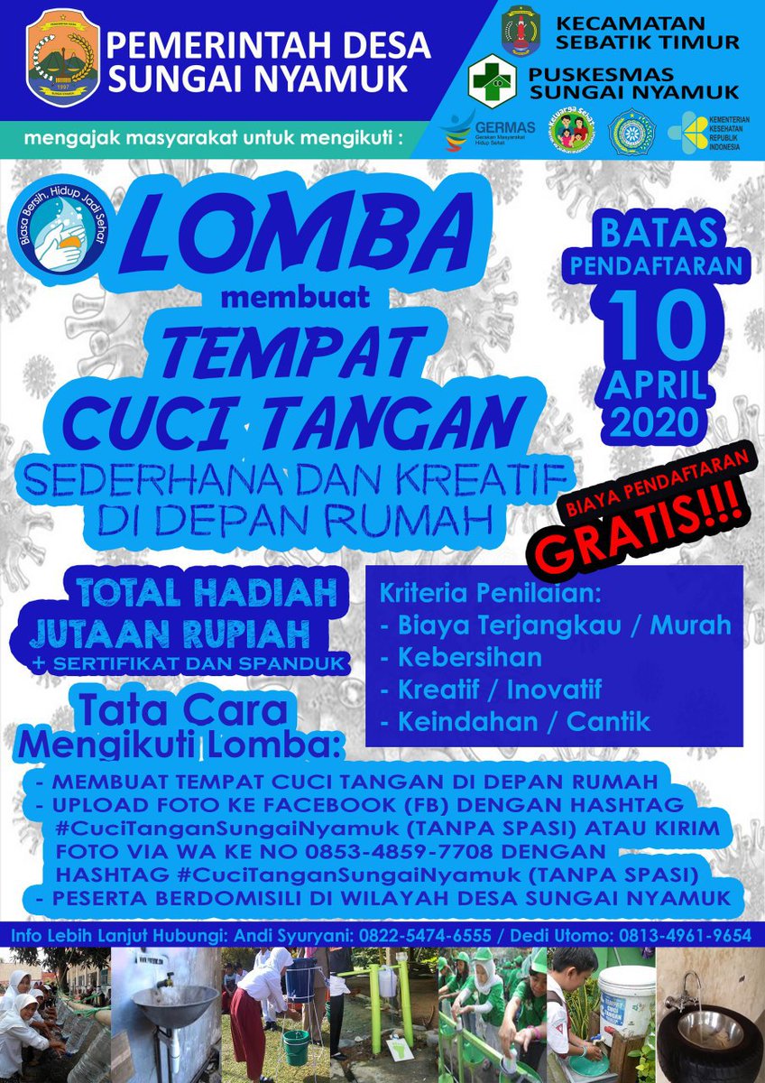 ceepleez's tweet photo. Desa kami mengadakan "LOMBA MEMBUAT TEMPAT CUCI TANGAN" Untuk Warga mencegah covid-19

@KemenDesa 
@KemenkesRI 
@kemkominfo
@inovasidesaID
@desamembangun

#desacegahcorona
#inovasidesa https://t.co/7k6i7RU5Km