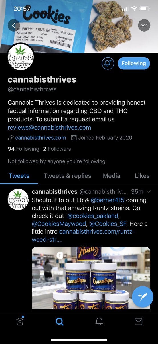 MoJangle's tweet photo. Everyone who follow me do me a favor go follow @cannabisthrives ! https://t.co/QRKAJ5u3XY