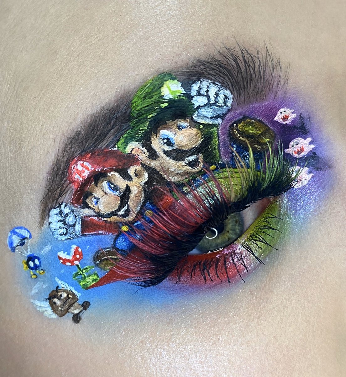 IsabelleLock4's tweet image. The boys needed their princesses 🍑🌸

Obviously the Peach&amp;amp; Daisy look isn’t as good but it nearly killed me off doing it. It took 4 hours and their faces are so hard to paint compared to Mario &amp;amp; Luigi 😟