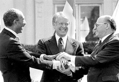 #OTD in 1979, a White House ceremony marked the signing of an Egypt-Israel peace treaty brokered by U.S. President Jimmy Carter. The framework deal, known as the Camp David Accords and arranged in September 1978, endures today.