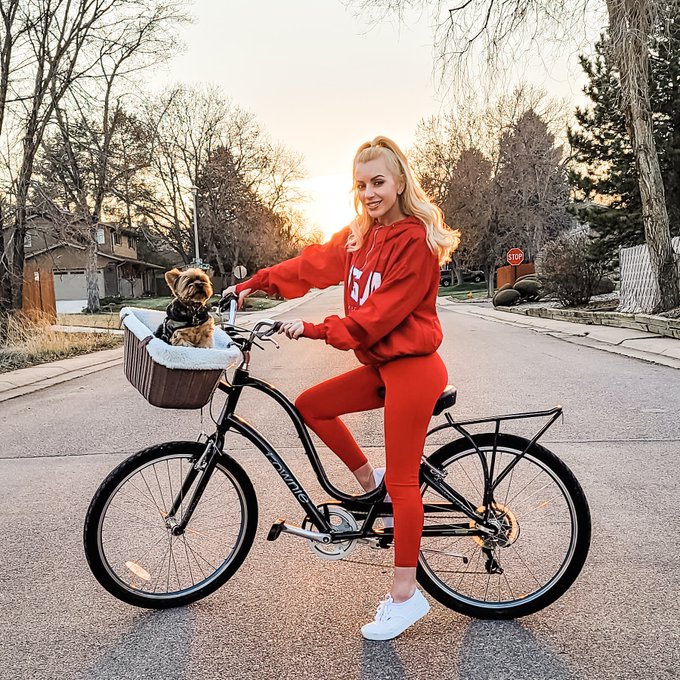 Evening bike ride with Doom! He was very stoked on his new fleece lined basket and it was nice to get