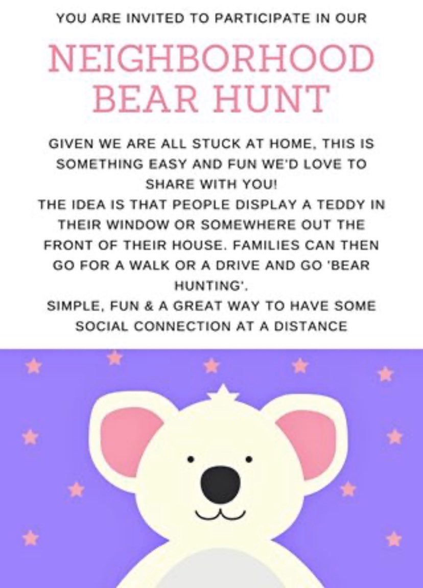sallyrugg's tweet photo. Thank you to the houses in our neighbourhood who’ve put teddies in their windows ❤️ the kids LOVE playing Bear Hunt, and it’s nice to remember we’re all still connected. 

Please put a teddy in your window, if you can! https://t.co/dY02z7rhBb