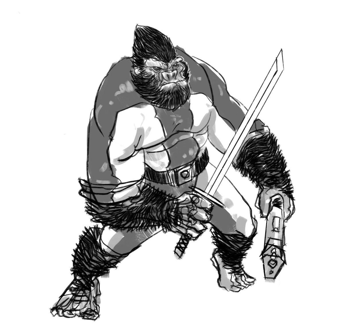  @EdGreerDestroys badass Max Simian, because who the fuck doesn’t like to draw badass gorillas?