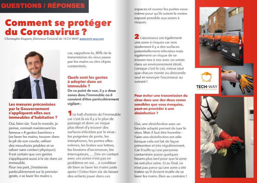 foncia's tweet photo. #Coronavirus : « en #copropriété, les 2 zones à risques sont le hall d'entrée et l'ascenseur »
Retrouvez l'interview du DG de @Tech_Way_Foncia, notre filiale spécialisée dans la désinfection dans le mag. On Parle Immo
Prenez soin de vous, nous prenons soin de votre immeuble ! https://t.co/UemA1ttR9L