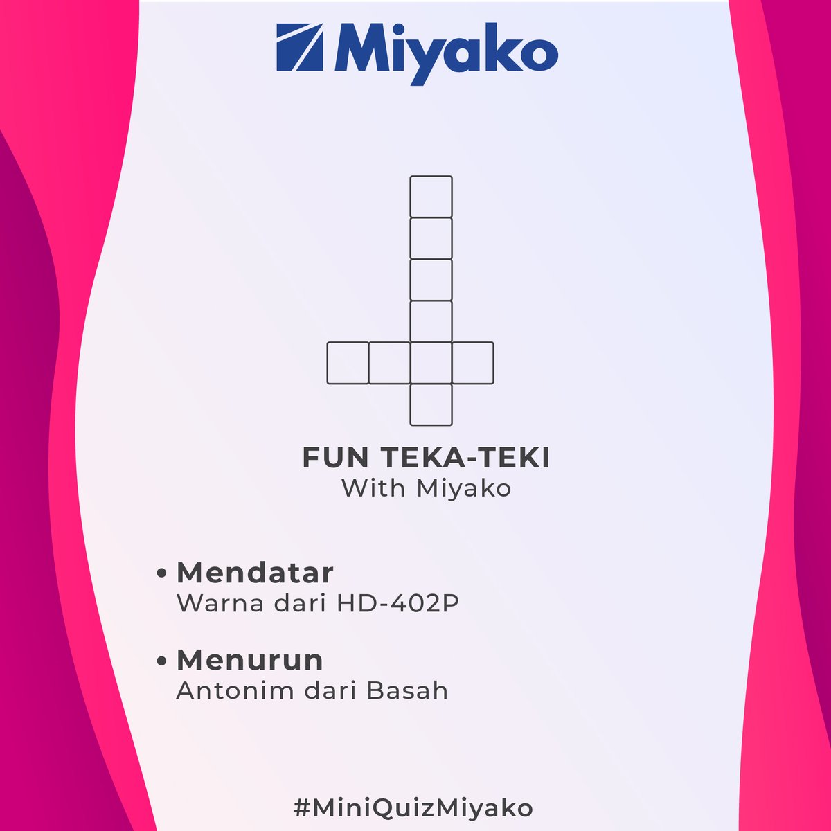 Miyako_Indo's tweet photo. Tulis jawaban kamu dengan format (Nama Asli Lengkap) spasi (Kota) spasi (Jawaban) spasi hashtag #MIYAKOdulu #CantikDenganMIYAKO #MiniQuizMiyako serta jangan lupa tag 3 orang temanmu. https://t.co/XmrBfENgOp