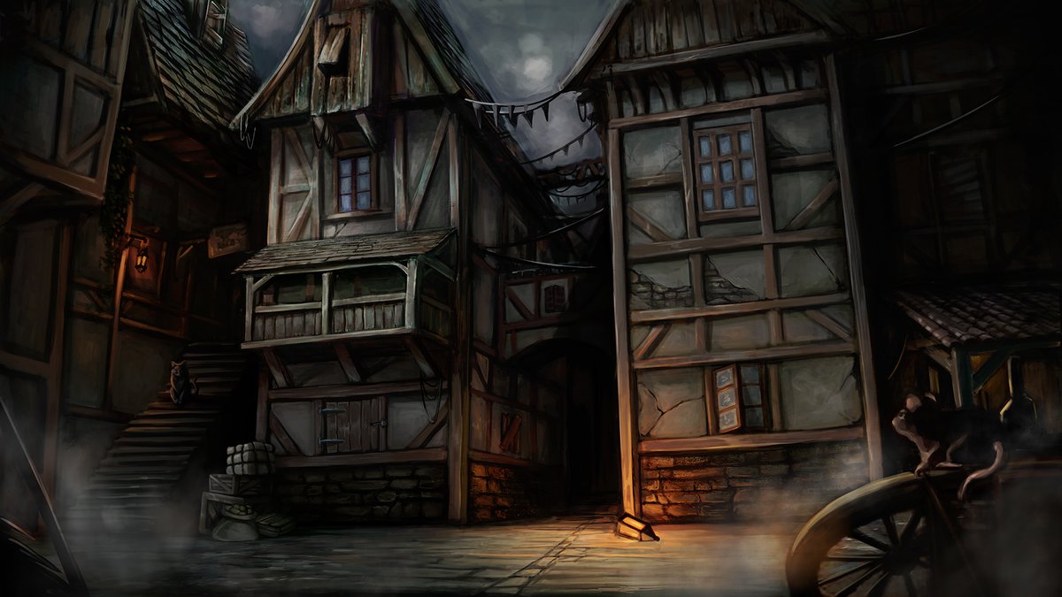 The streets of this city are anything but quiet!!! Especially at night...

#pathfinder #gamedev #indiedev #DnD #fantasy  #roleplay #supersquad #dice #d20 #d6 #dungeonsanddragons #conceptart