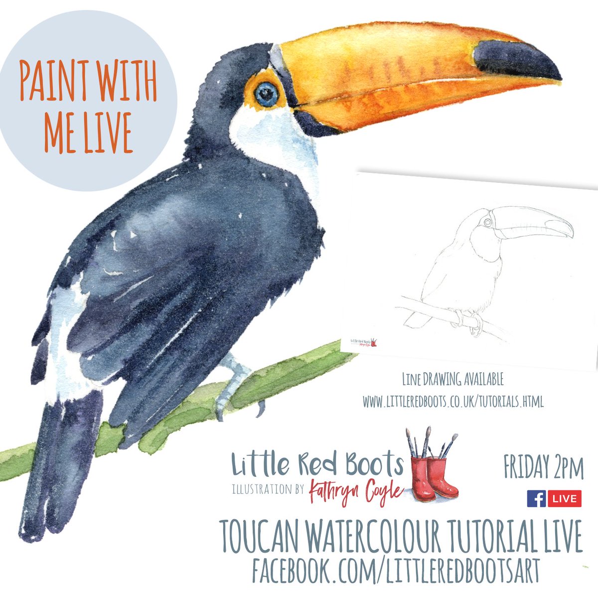 littleredboot's tweet photo. Join me for my second LIVE stream watercolour lesson on https://t.co/G02nL2XOth at 2pm today #freeartlesson #homeschoolideas #learntopaint https://t.co/ZepTeyBzMM