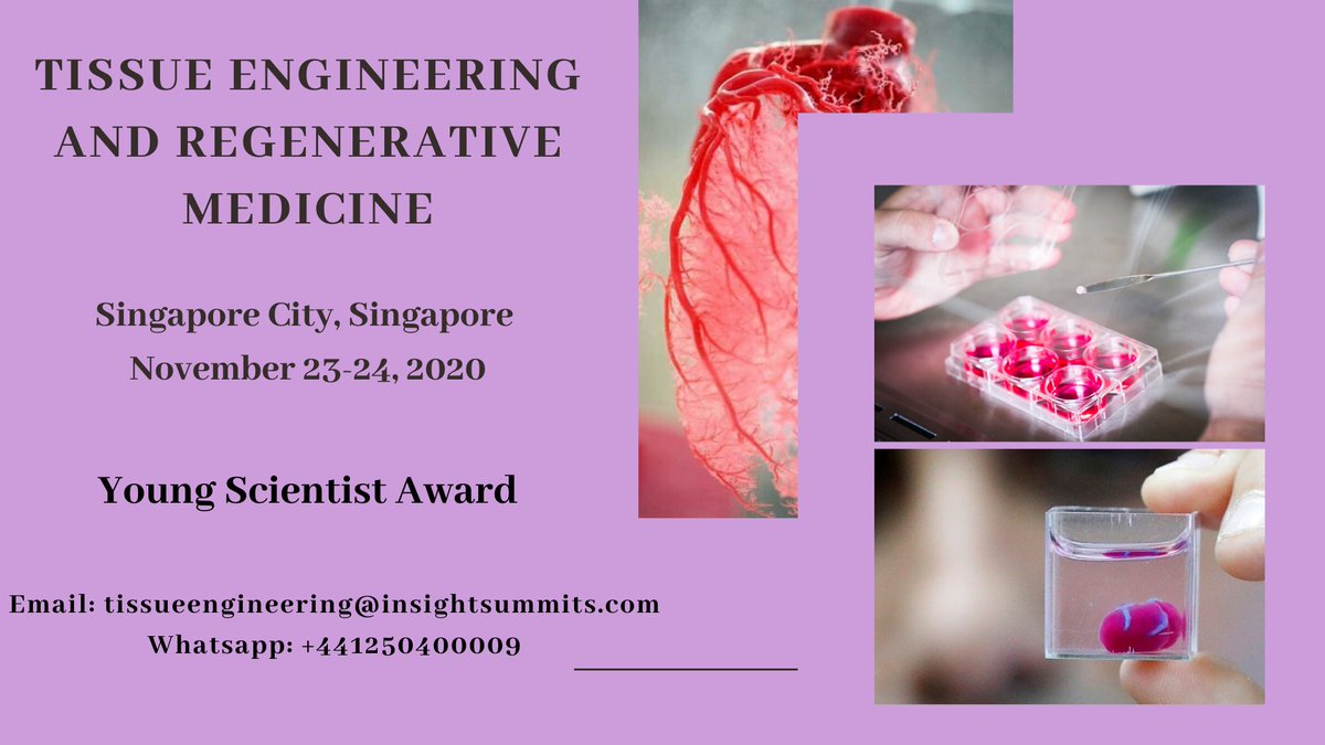 #Tissue_Engineering_2020 at #Singapore City, Singapore during November 23-24, 2020.

For more details, visit: meetingsint.com/conferences/ti…