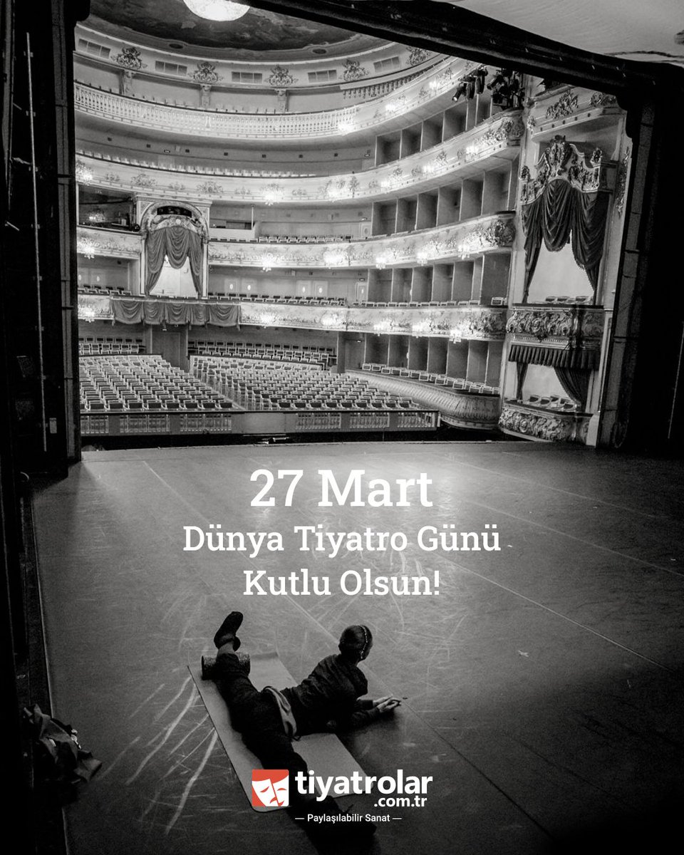 tiyatrolarcomtr's tweet photo. Bugün değil ama elbet bir gün buluşacağız🧡

Salonların seyircisiz, seyircilerin oyunsuz, sanatçıların alkışsız kalmadığı sağlık dolu günlerde kavuşmak dileğiyle. 27 Mart Dünya Tiyatro Günü kutlu olsun! #tiyatrolarcomtr #dünyatiyatrogünü https://t.co/BjISWjBdIX