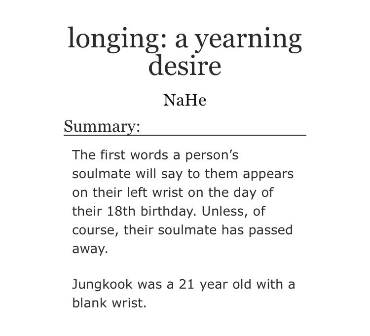 ➳「 longing: a yearning desire 」‧₊˚࿐< link:  https://archiveofourown.org/works/8734000/chapters/20023219 > ♡ - angst with a happy ending ♡ - fluff and smut ♡ - well written ♡ - i wish i could give more kudos, it’s so good♡ - read the tags just in case ⚠︎︎