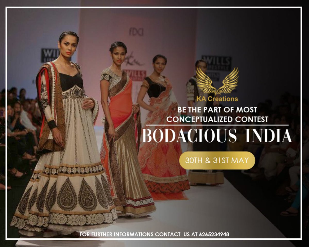 peroscopemedia's tweet photo. Be the part of most conceptualized contest “BODACIOUS INDIA”
➡️Call – 6265234948, 7777055277, 7830911277, 9755276790, 7772939999

#kanishkAditCreations(KA) #Bodacious© #bodaciousIndia #bodaciousIndore #longestfashionrunway #36hrsRunway #modelling #modellingagency #peroscope https://t.co/RUPXhrgc4x