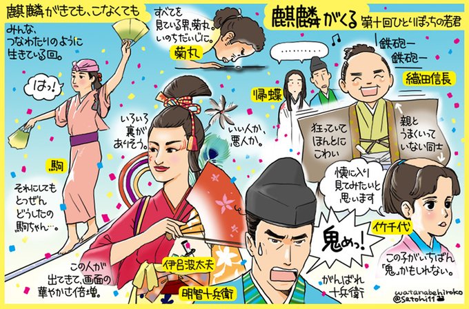 #麒麟がくる 連載、10話はもりだくさんで体感5分でした。くわしい感想コラムはこちらに→ https://t.co/ihrLiMAyoX 
 #麒麟絵 
