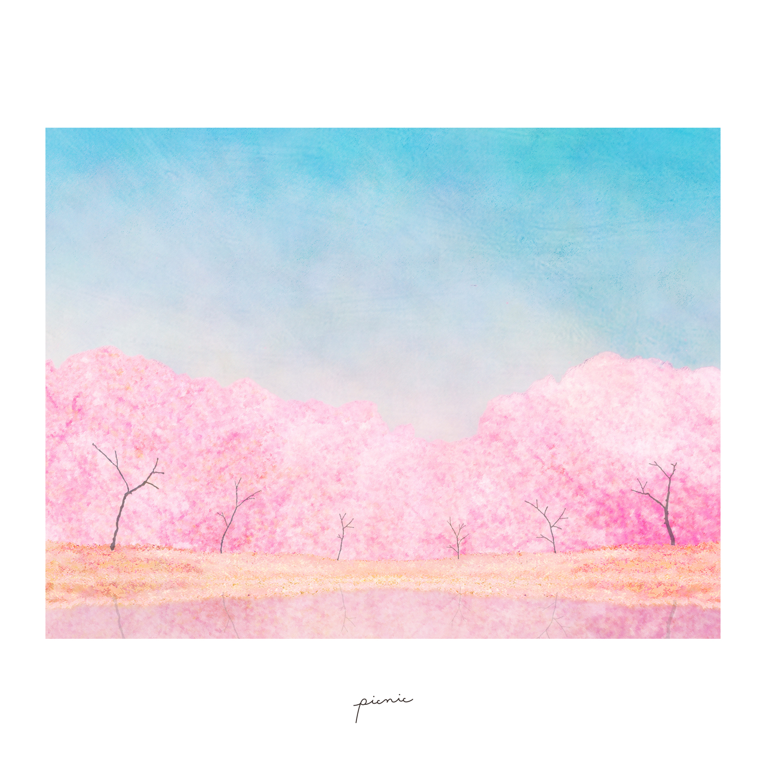 Picnic N E W S 桜と青い空を描いた 待ち受け画像のデータ販売を はじめました こちらをお買い求めくださった方には 1 000円以上のお買い物で使える 100円offのクーポン 4 10まで使用可 を プレゼントします T Co Dzuxgayclc T