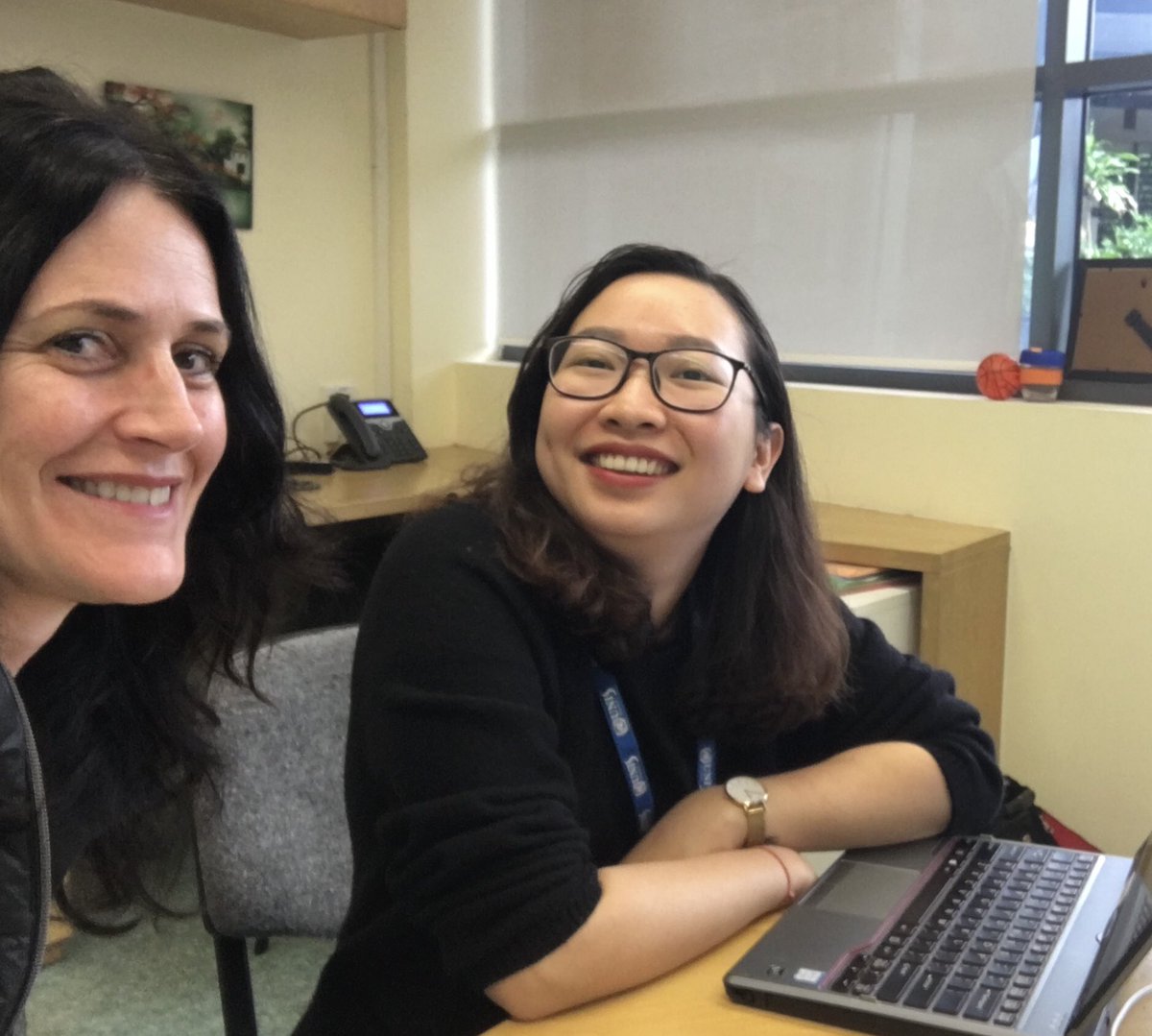 MsJenC18's tweet photo. So grateful for this woman! I couldn’t have survived 8 weeks of DL without her. She tirelessly works day and night to support our students. #TAsrule #learningsupport #studentsuccess #uniquelyunis ⁦@UNIS_Hanoi⁩ https://t.co/dGfcnSMwBm