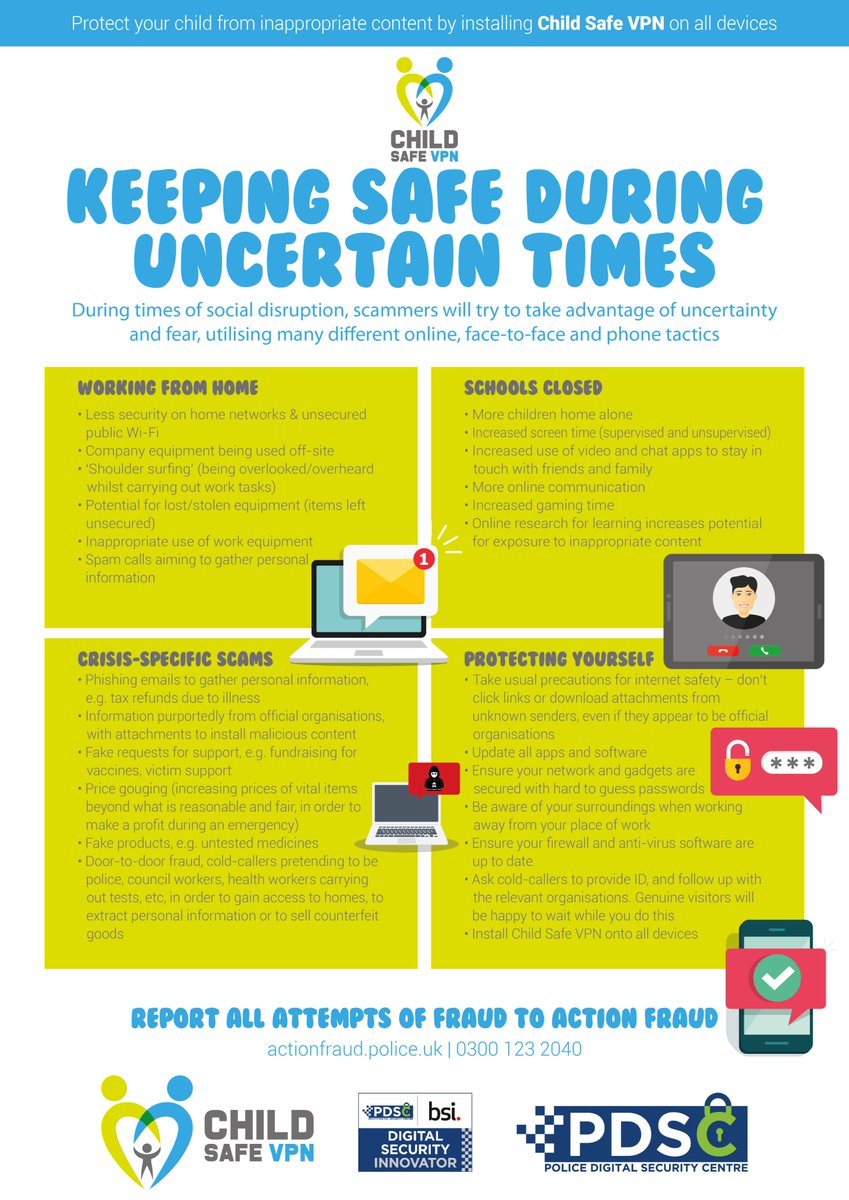 masterpfsense's tweet photo. There have been many reports of online scams arising in response to the current pandemic. Stay safe &amp; alert online!

We have put together this #SaferInternetGuide to help you arm yourself against scam tactics.

(A4 jpeg/pdf guide available by request)
@PoliceDSC https://t.co/nquzcpeQIA
