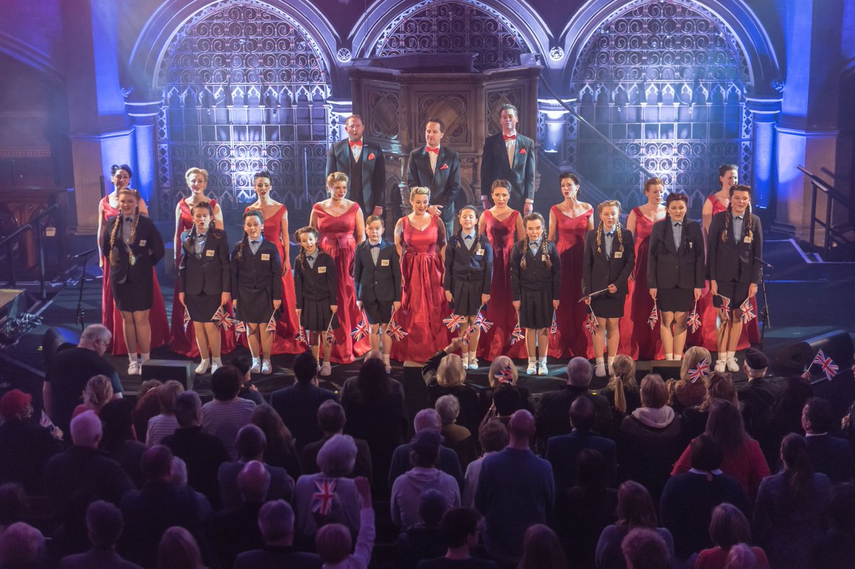 ddayjuniors's tweet photo. Happy #WorldTheatreDay!We love taking to the stage and cannot wait to announce what we have planned for 2020! But for now, here’s a #throwback to one of our previous performances alongside #TheDDayDarlings and #BombshellBeaus at the stunning Union Chapel in London. #PassItOn https://t.co/NYnw00zgnU