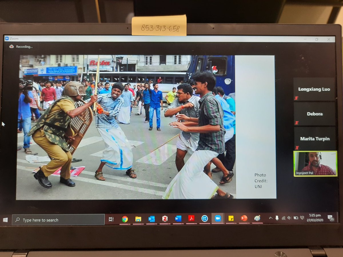 debby_bora's tweet photo. A very intriguing presentation &amp; discussion at #IDIA2020 today by Joyojeet &amp; Drupa on the use of memes by the Kerala police for creating a spectacle and how it shapes the mainstream media discourse &amp; the larger public discourse. Reminds me of this article:
https://t.co/ggqv1qb5wB https://t.co/pOccbsxaFB