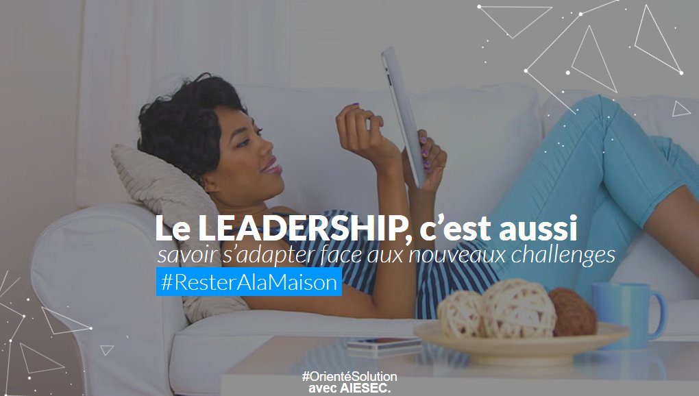 aiesec_burkina's tweet photo. Le LEADERSHIP, c'est aussi savoir s'adapter face aux nouveaux challenges tout en étant #OrientedSolution. Afin de contenir le #COVID19, montrez-nous comment vous vous adaptez au fait de #ResterAlaMaison en commentaires. #LeadershipIsAlsoAbout #MCBurkindi #AIESECinBurkinaFaso https://t.co/p4vOWzh2Ho