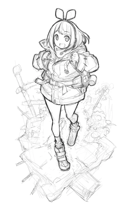 そのうち何かに使われるイラストのラフ 