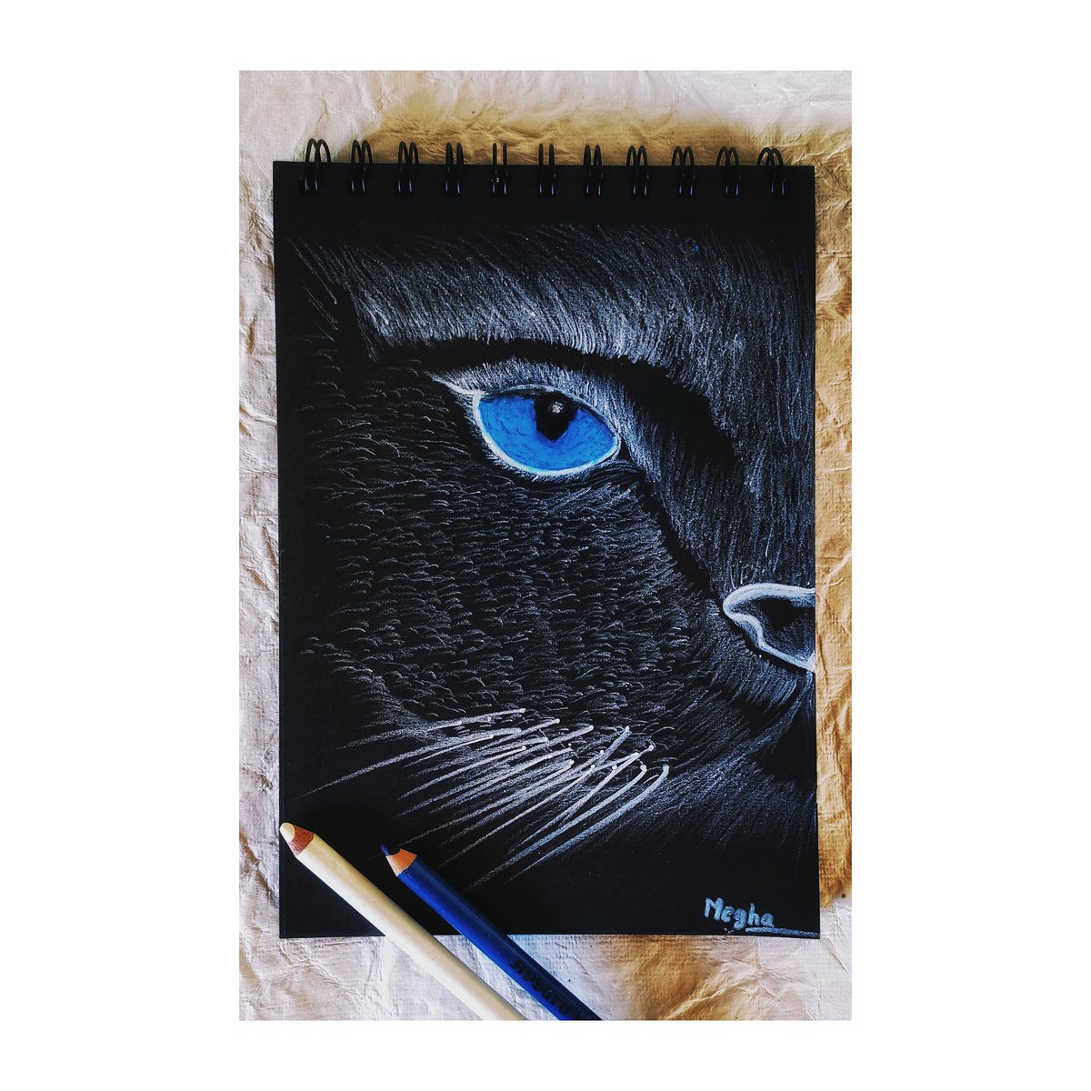 Meghashreegowda's tweet photo. 😼🎨🖌️#glassmark #pencilsketch #artlover #sketchtime #quarantinelife #stayhome #stayhealthy https://t.co/D2Rl2r1nrl