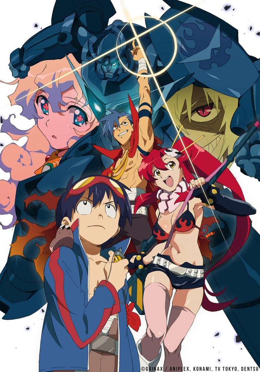 Kill La Kill and Gurren Lagaan two TOP TIER shows that pushed me even deeper into anime oh fuck they are so good they are on a level of their own Kamina oh man Kamina...